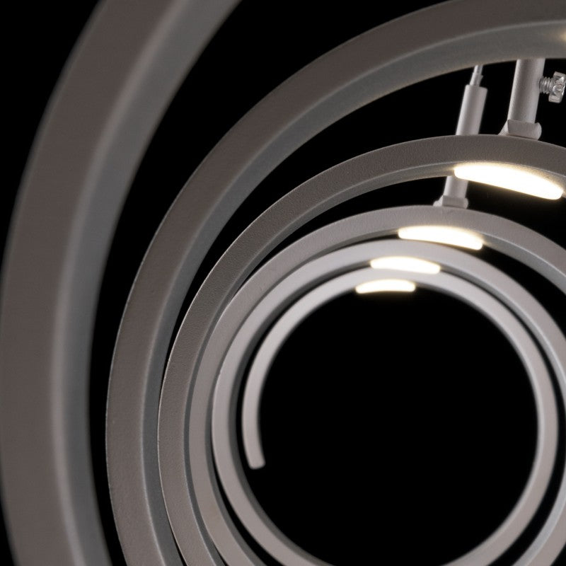 SOSPENSIONE LED HELIX BIANCA E ARGENTO 30W 2520LM 4000K 125X13,5X120CM